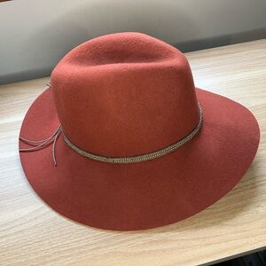 Lucky Brand Wool Felt Wide-Brim Hat - Rust Color